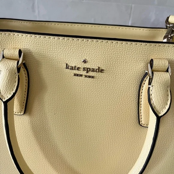 Kate Spade Kristi Yellow Leather Satchel KA696 Purse Butter NWOT Crossbody - Picture 5 of 10